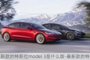 最新款的特斯拉model 3是什么版-最新款的特斯拉