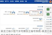 黑龙江省小型汽车号牌自主编号系统-黑龙江自选车牌号查询系统