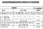 北京电动汽车充电费用-北京电动汽车充电多少钱一度电