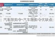 汽车限购令-汽车限购令优缺点