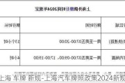 上海 车牌 新规-上海汽车牌照政策2024新规定