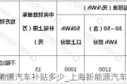 上海新能源汽车补贴多少_上海新能源汽车补贴车型