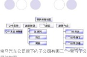 宝马汽车公司旗下的子公司有哪三个-宝马子公司结构图