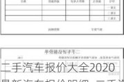 二手汽车报价大全2020最新汽车报价明细_二手汽车报价大全2020最新汽车报价明细