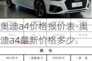 奥迪a4价格报价表-奥迪a4最新价格多少