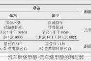 汽车燃烧甲醇-汽车烧甲醇的利与弊