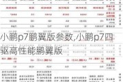 小鹏p7鹏翼版参数,小鹏p7四驱高性能鹏翼版