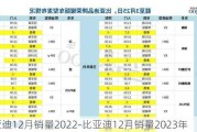 比亚迪12月销量2022-比亚迪12月销量2023年