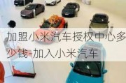 加盟小米汽车授权中心多少钱-加入小米汽车