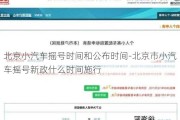 北京小汽车摇号时间和公布时间-北京市小汽车摇号新政什么时间施行