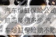 汽车爆缸保险公司赔吗能赔多少,汽车爆缸保险赔不赔