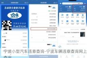 宁波小型汽车违章查询-宁波车辆违章查询网上查询