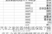 汽车之家的首付包括保险了吗-汽车之家首付包括哪些信息