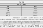 比亚迪汉ev电动车维修价格_比亚迪汉维修成本高吗