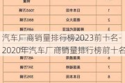 汽车厂商销量排行榜2023前十名-2020年汽车厂商销量排行榜前十名