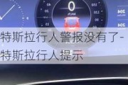 特斯拉行人警报没有了-特斯拉行人提示