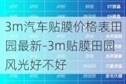 3m汽车贴膜价格表田园最新-3m贴膜田园风光好不好