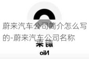 蔚来汽车公司简介怎么写的-蔚来汽车公司名称