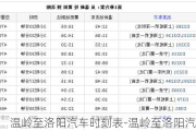 温岭至洛阳汽车时刻表-温岭至洛阳汽车