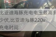 比亚迪海豚充电电压最高多少伏,比亚迪海豚220v充电时间