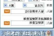 河北石家庄机动车辆违章查询-石家庄小型汽车违章查询