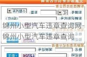 锦州小型汽车违章查询网-锦州小型汽车违章查询