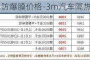 3m汽车防爆膜价格-3m汽车隔热防爆膜多少钱