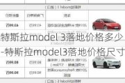 特斯拉model 3落地价格多少-特斯拉model3落地价格尺寸