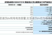 比亚迪汉ev纯电电池容量,比亚迪汉ev动力电池参数