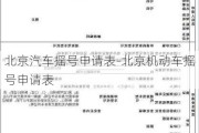 北京汽车摇号申请表-北京机动车摇号申请表