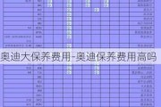 奥迪大保养费用-奥迪保养费用高吗