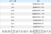 新能源比亚迪汽车报价-新能源比亚迪汽车价格表