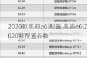 2020款奥迪a6l配置,奥迪a6l2020款配置参数