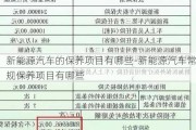 新能源汽车的保养项目有哪些-新能源汽车常规保养项目有哪些