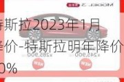 特斯拉2023年1月降价-特斯拉明年降价20%