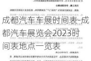 成都汽车车展时间表-成都汽车展览会2023时间表地点一览表