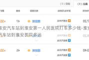 淮安汽车站到淮安第一人民医院打车多少钱-淮安汽车站到淮安医院多远