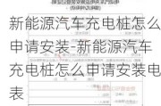 新能源汽车充电桩怎么申请安装-新能源汽车充电桩怎么申请安装电表