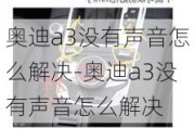 奥迪a3没有声音怎么解决-奥迪a3没有声音怎么解决