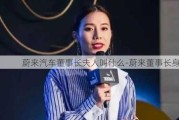 蔚来汽车董事长夫人叫什么-蔚来董事长身价