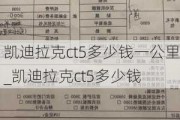 凯迪拉克ct5多少钱一公里_凯迪拉克ct5多少钱