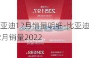 比亚迪12月销量明细-比亚迪12月销量2022