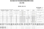 新能源汽车购置税减免政策-新能源汽车购置税减免目录查询