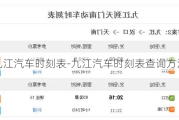 九江汽车时刻表-九江汽车时刻表查询方法