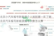 北京小汽车摇号新能源个人排到哪一年了啊-北京汽车摇号新能源摇号次数怎么算