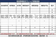 比亚迪新能源汽车保养费用-比亚迪新能源汽车保养费用多少