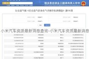 小米汽车资质最新消息查询-小米汽车资质最新消息