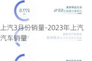 上汽3月份销量-2023年上汽汽车销量