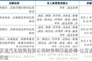 比亚迪汽车销售有限公司财务部总监是谁-比亚迪 财务总监