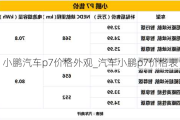 小鹏汽车p7价格外观_汽车小鹏p7价格表